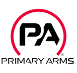 Primary Arms logo featuring a bold design with the initials PA surrounded by a red circular outline.