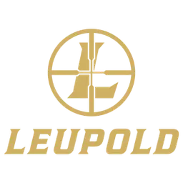 Leupold logo featuring a gold design with a crosshair, symbolizing precision in optics and outdoor equipment.